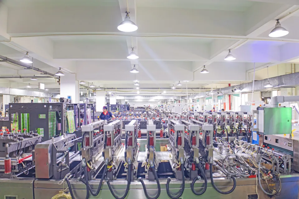 Production machinery inside Lion Packaging's flexible packaging factory in Thailand